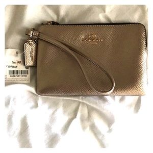 Coach Metallic Wristlet